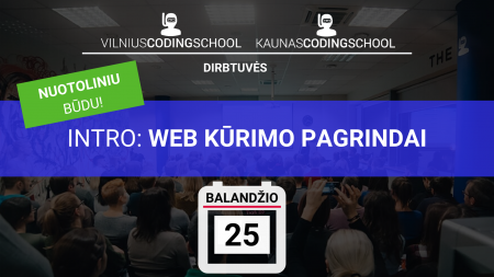 intro web kurimo pagrindu dirbtuves