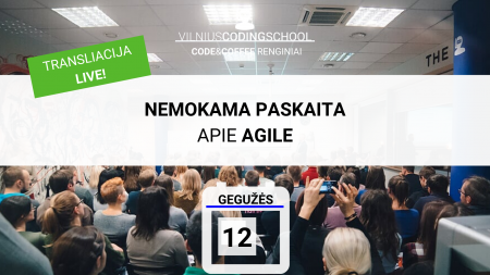 transliacija live nemokama paskaita apie agile