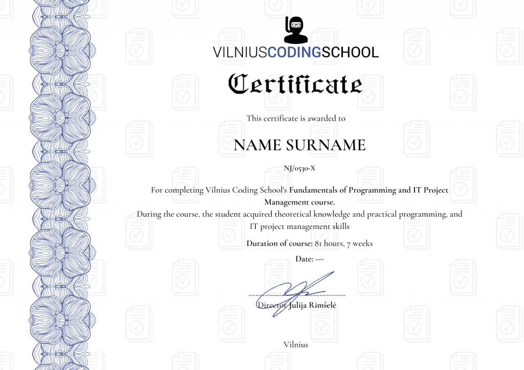 certificate