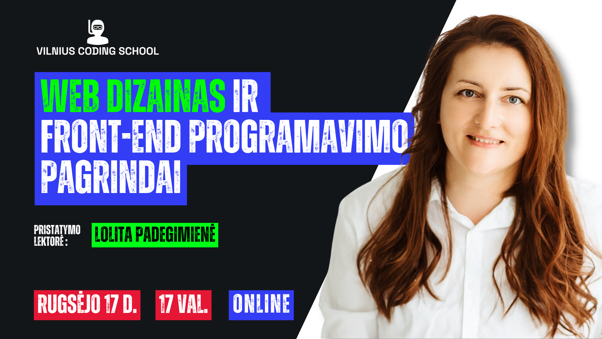 Web dizaino ir front-end programavimo pagrindų programos pristatymas ...